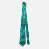 Luxus Glam Turquoise Abstraktes Muster Krawatte (Vorderseite)