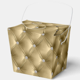 Luxus Glam Warm Gold Imitate Velvet Geschenkschachtel