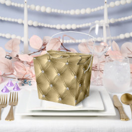 Luxus Glam Warm Gold Imitate Velvet Geschenkschachtel