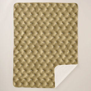Luxus Glam Warm Gold Imitate Velvet Sherpadecke