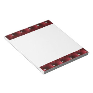 Luxus-Glamour-Mädchen-Rot-Faux-Velvet Notizblock