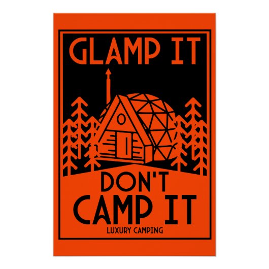 Luxus-Glamping Poster (Vorderseite)