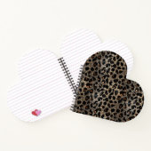 Luxus Glitter Braun Schwarz Gold Leopard Muster Notizblock (Innenseite)