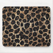 Luxus Glitter Gold Braun Schwarz Leopard Muster Mousepad (Vorne)