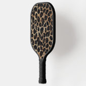 Luxus Glitter Gold Braun Schwarz Leopard Muster Pickleball Schläger (Links)
