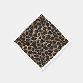 Luxus Glitter Gold Braun Schwarz Leopard Muster Serviette (Ecke)