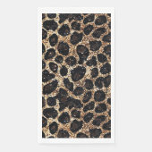 Luxus Glitter Gold Braun Schwarz Leopard Muster Serviette (Vorderseite)