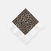 Luxus Glitter Gold Braun Schwarz Leopard Muster Serviette (Ecke)