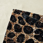 Luxus Glitter Gold Braun Schwarz Leopard Muster Strandtuch (Beispiel)