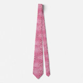 Luxus Glitter rosa Leopard Muster Krawatte (Vorderseite)