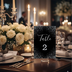 Luxus Glitter und Funkeln Hochzeit Tischnummer
