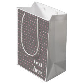 Luxus-Glitterpunkte Mittlere Geschenktüte (Rückseite Schrägansicht)