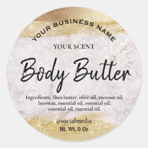 Luxus Glitzer Body Butter Labels Runder Aufkleber