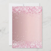 Luxus-Glitzer der ersten Kommune in Rosa Einladung (Rückseite)