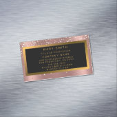 Luxus Glitzer Gold Pink Stars Magnetische Visitenkarte (Beispiel)