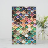 Luxus-Glitzer Mermaid Scales - Multicolor Briefpapier (Stehend Vorderseite)