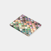 Luxus-Glitzer Mermaid Scales - Multicolor Post-it Klebezettel (angewinkelt)