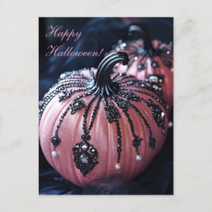 Luxus Glitzer Pumpkins Halloween Grußkarte Postkarte
