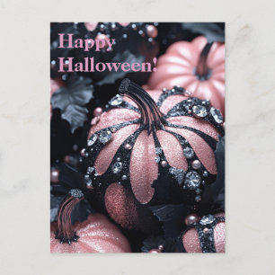 Luxus Glitzer Pumpkins Halloween Grußkarte Postkarte