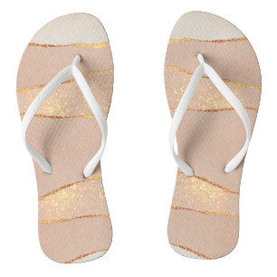 Luxus Glitzer Rose Gold Badesandalen