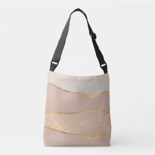 Luxus Glitzer Rose Gold Crossbody Bag Tragetaschen Mit Langen Trägern