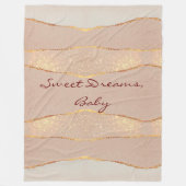 Luxus Glitzer Rose Gold Fleecedecke (Vorderseite)