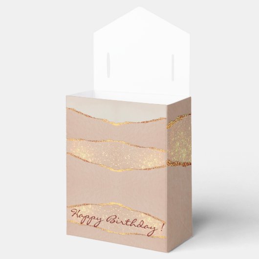 Luxus Glitzer Rose Gold Geschenkschachtel (Geöffnet)