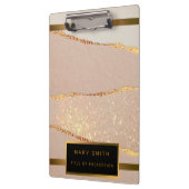 Luxus Glitzer Rose Gold Klemmbrett (Links)