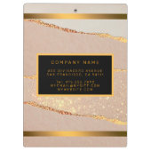 Luxus Glitzer Rose Gold Klemmbrett (Rückseite)