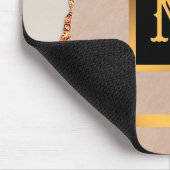 Luxus Glitzer Rose Gold Mit Monogramm Mousepad (Ecke)