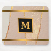 Luxus Glitzer Rose Gold Mit Monogramm Mousepad (Vorne)