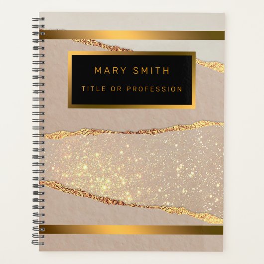 Luxus Glitzer Rose Gold Planer (Vorderseite)