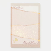 Luxus Glitzer Rose Gold Post-it Klebezettel (Vorderseite)