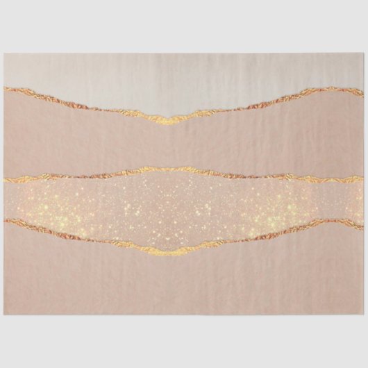 Luxus Glitzer Rose Gold Seidenpapier (Vorderseite)