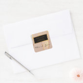 Luxus Glitzer Rose Gold Square Sticker (Umschlag)