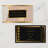 Luxus Glitzer Rose Gold Visitenkarte (Vorne/Hinten)