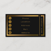 Luxus Glitzer Rose Gold Visitenkarte (Rückseite)