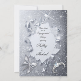 Luxus-Glitzer-Verlobungsparty Einladung