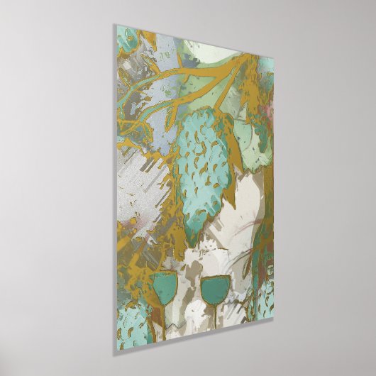 Luxus Gold abstrakte Trauben Kunstwerk Foliendrucke (Ablage )