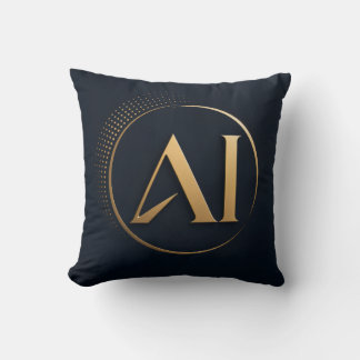 Luxus-Gold-AI-Logo-Schlaf-Kissen – Elegante Kunst Kissen