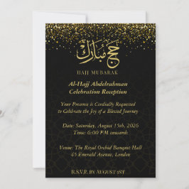 Luxus Gold Arabische Kalligrafie Hajj Mubarak Einladung