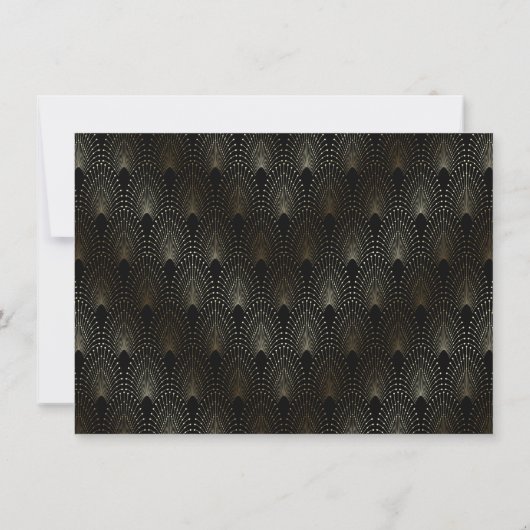 Luxus Gold Art Déco Friedhöfe Save the Date (Rückseite)