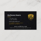 Luxus Gold auf Black Lawn Care Business Cards Visitenkarte (Rückseite)