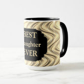 Luxus Gold "Best Daughter Ever" Design Tasse (VorderseiteRechts)