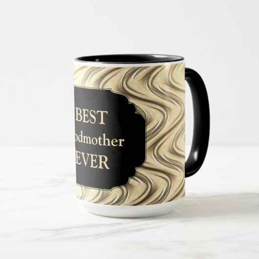 Luxus Gold "Best Godmutterdesign" Tasse (VorderseiteRechts)