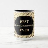 Luxus Gold "Best Great Großmutter Ever" Design Tasse (Zentrum)