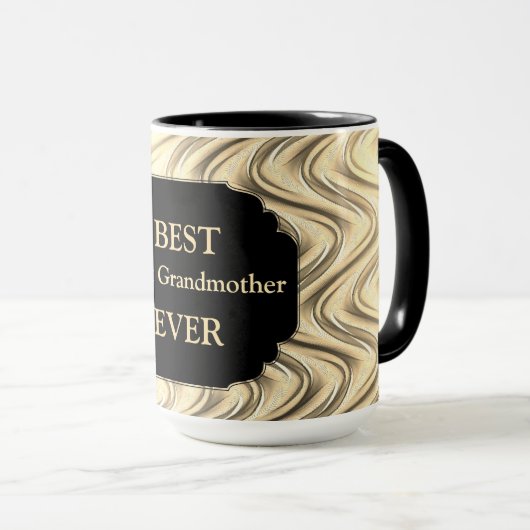 Luxus Gold "Best Great Großmutter Ever" Design Tasse (VorderseiteRechts)