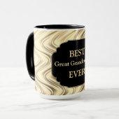 Luxus Gold "Best Great Großmutter Ever" Design Tasse (Vorderseite Links)