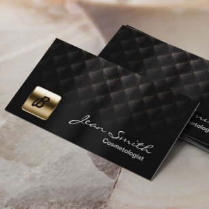 Luxus Gold & Black Cosmetologist Business Card Visitenkarte