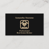 Luxus Gold & Black Real Anwesen Business Card Visitenkarte (Vorderseite)